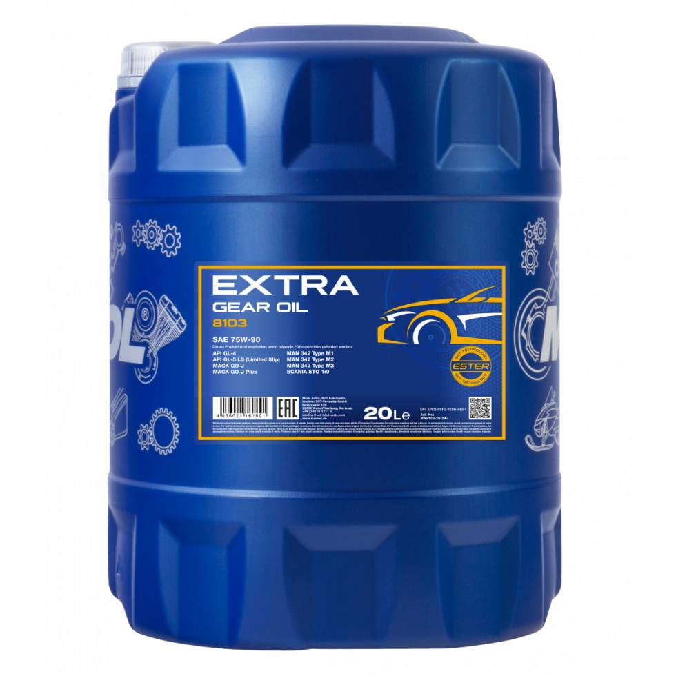 Mannol Extra Gear oil 75W-90 GL-4/GL-5 LS 8103 - 20l