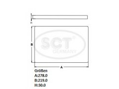 Filtr kabinový SCT SA 1165 sa1165nakres