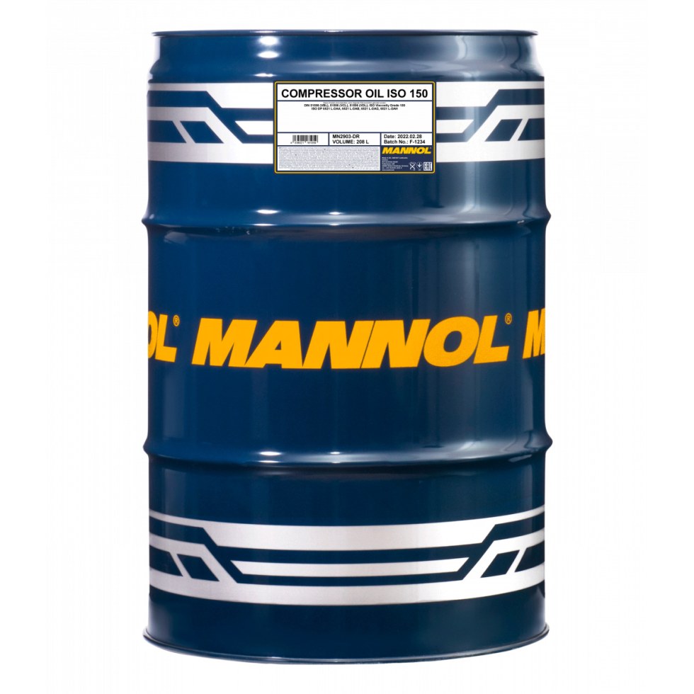 Mannol Compressor Oil ISO 150 2903 - 208l