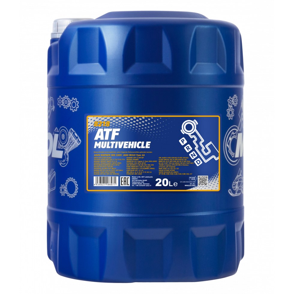 Mannol ATF Multivehicle JWS 3309 8218 - 20l Mannol ATF Multivehicle JWS 3309 8218 - 20l