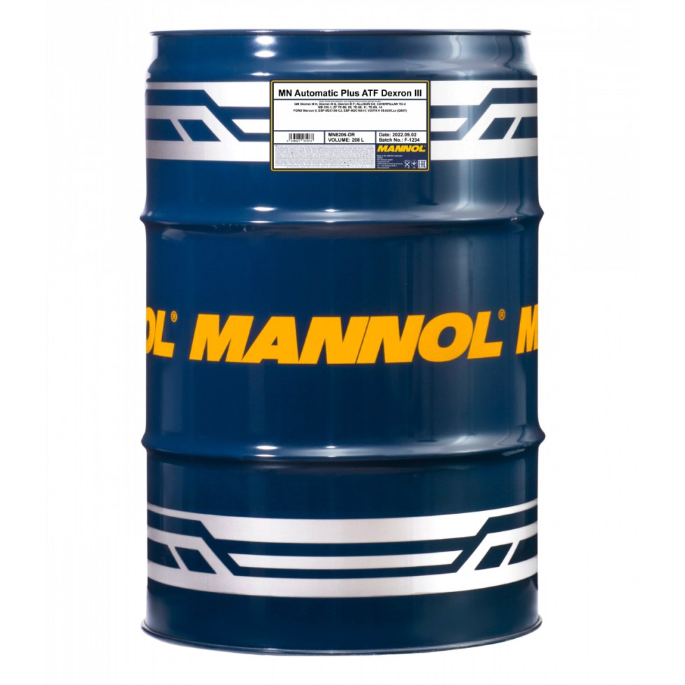 Mannol Automatic Plus ATF Dexron III 8206 - 208l - 