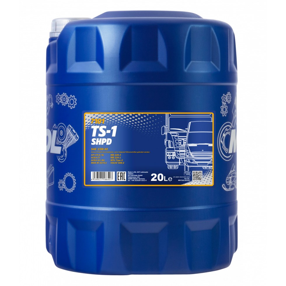 Mannol TS-1 SHPD 15W-40 7101 - 20l Mannol TS-1 SHPD 15W-40 7101 - 20l