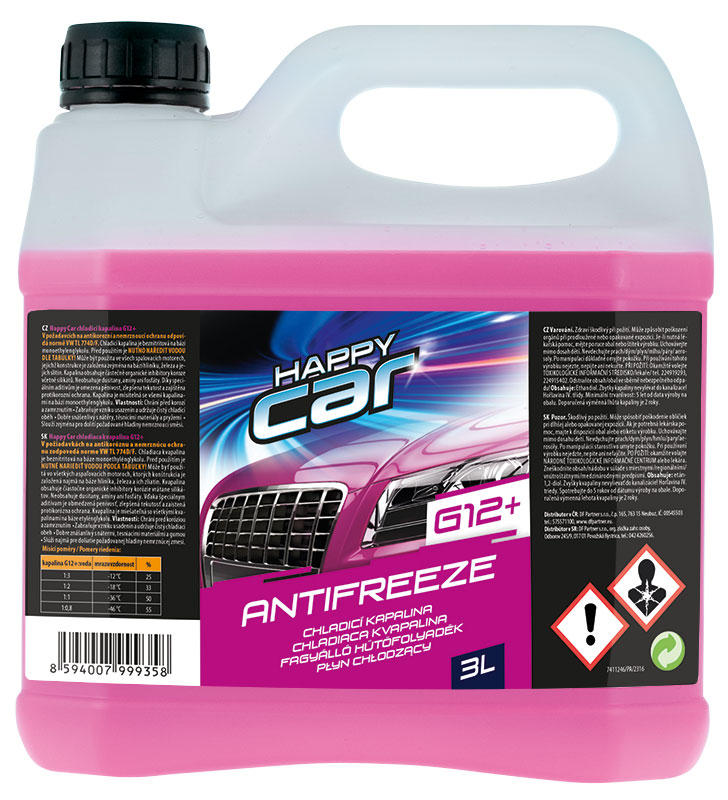 Chladící kapalina Antifreeze G12+ Typ D/F - 3L - 