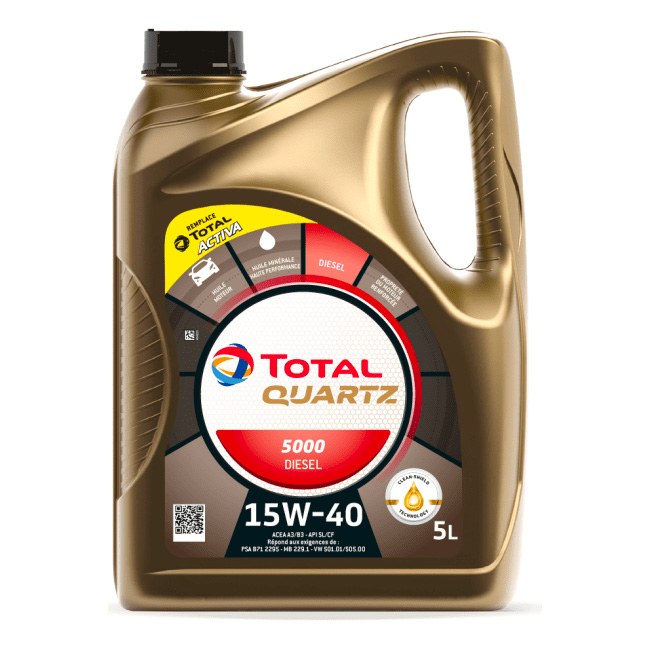 Total Quartz 5000 Diesel 15W-40 - 5l - 