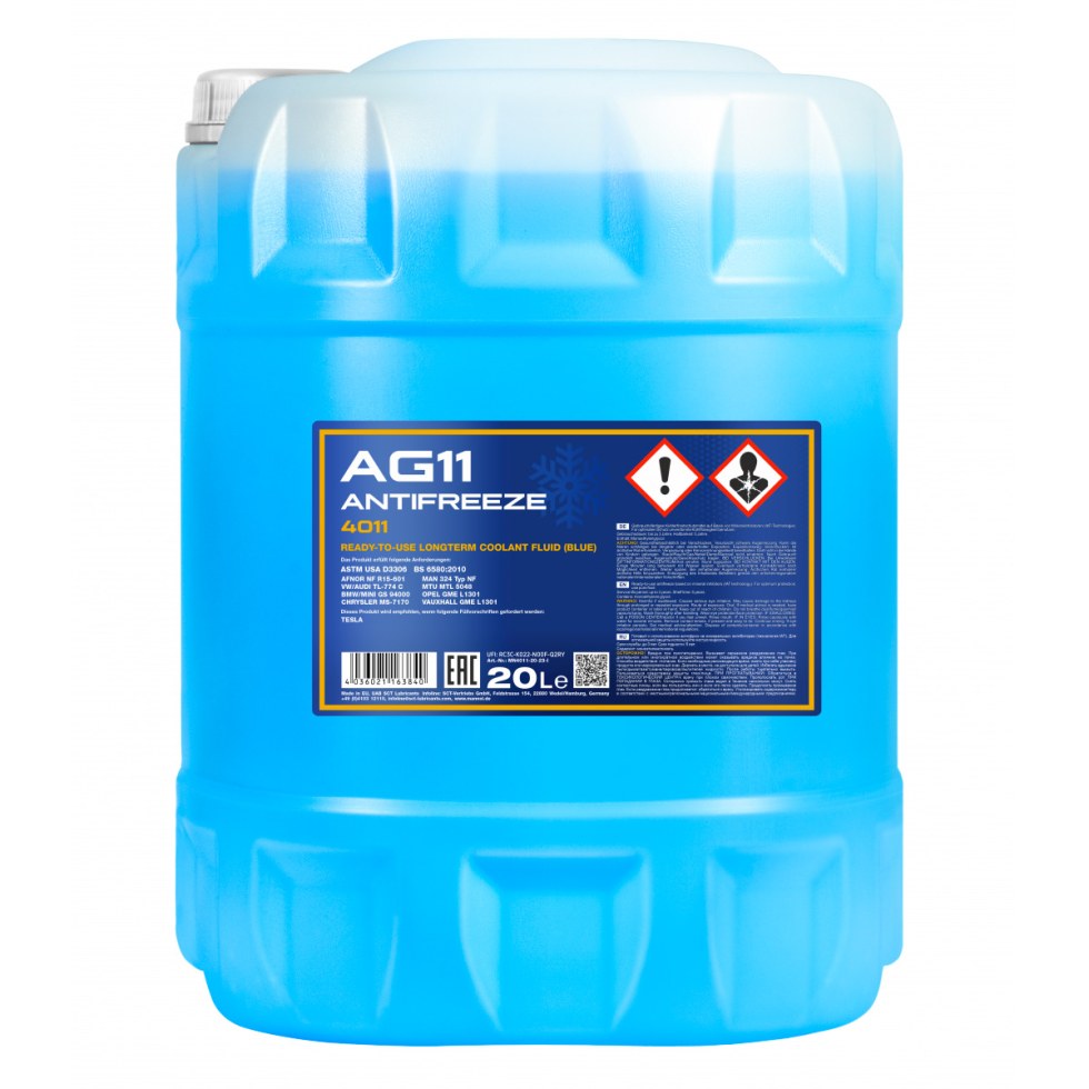 Mannol Antifreeze AG11 (-40 °C) 4011 Longterm - 20l