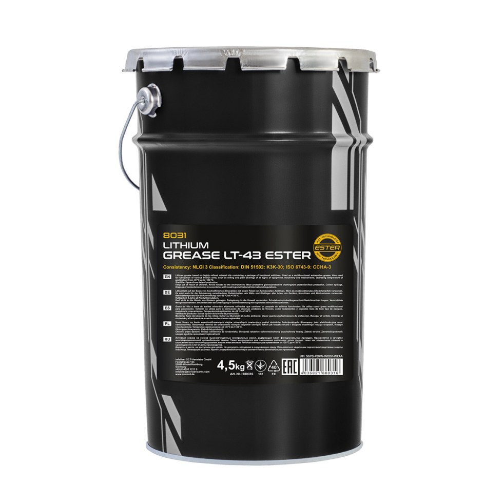 Mannol LT-43 Ester Lithium Grease 8031 - 4,5kg