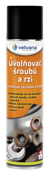 Uvolňovač šroubů a rzi Velvana - 400 ML Uvolňovač šroubů a rzi Velvana - 400 ML